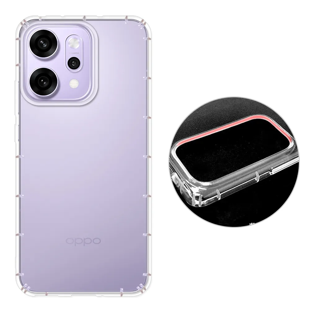 【RedMoon】OPPO Reno14 / Reno14 Pro 5G / Reno14 F 防摔透明TPU手機軟殼 鏡頭孔增高版
