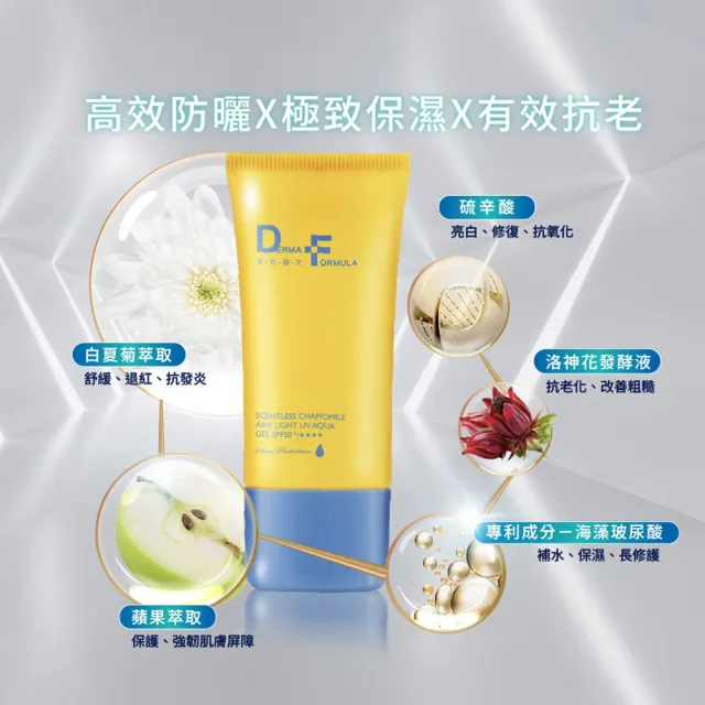 【DF 美肌醫生】白夏菊超輕感防曬凝露40ml 二入組