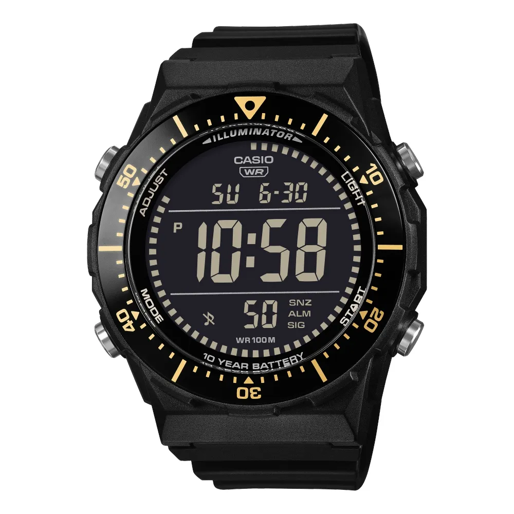 【CASIO 卡西歐】旋轉錶圈數位電子錶(AE-1700H-1B)