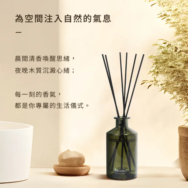 【mo select】香氛纖維擴香棒10入組(簡約黑/mo選)