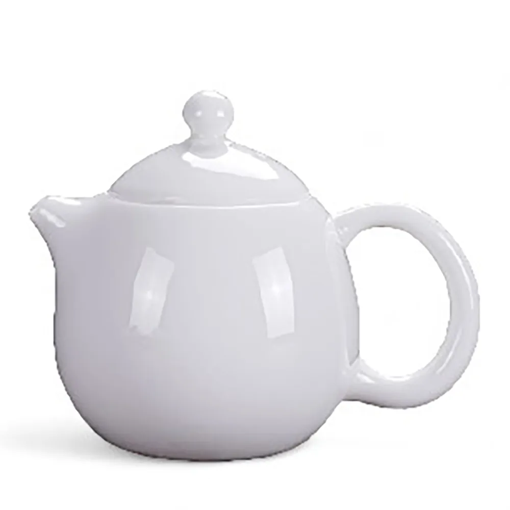 【美味好伙伴】羊脂玉瓷龍蛋壺220ml(高白瓷 茶具 茶壺 泡茶壺 茶杯)