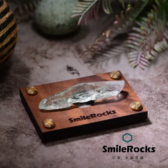 【SmileRocks 石麥】石麥水晶原礦  綠水晶半拋隨形原礦 SmilePAD 6X9cm  1000首選 No.04381260641