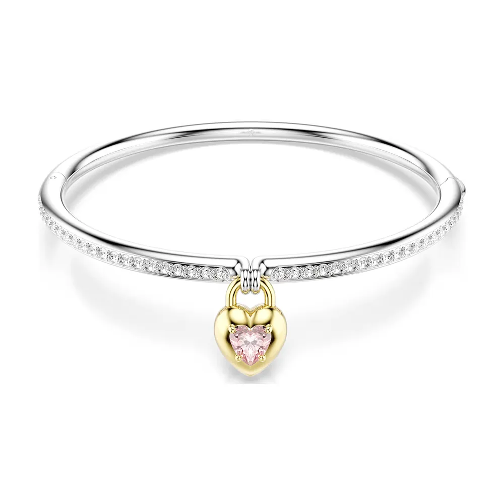 【SWAROVSKI 施華洛世奇】Idyllia 雙面愛心手鐲-尺寸M 618年中慶 推薦(5737266)