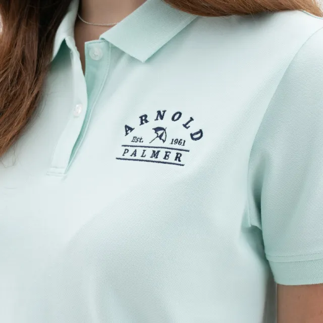 【Arnold Palmer 雨傘】女裝-BOXY短袖POLO衫-淺綠色