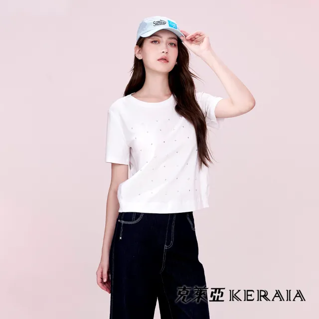 【KERAIA 克萊亞】珍珠之歌輕奢短T恤