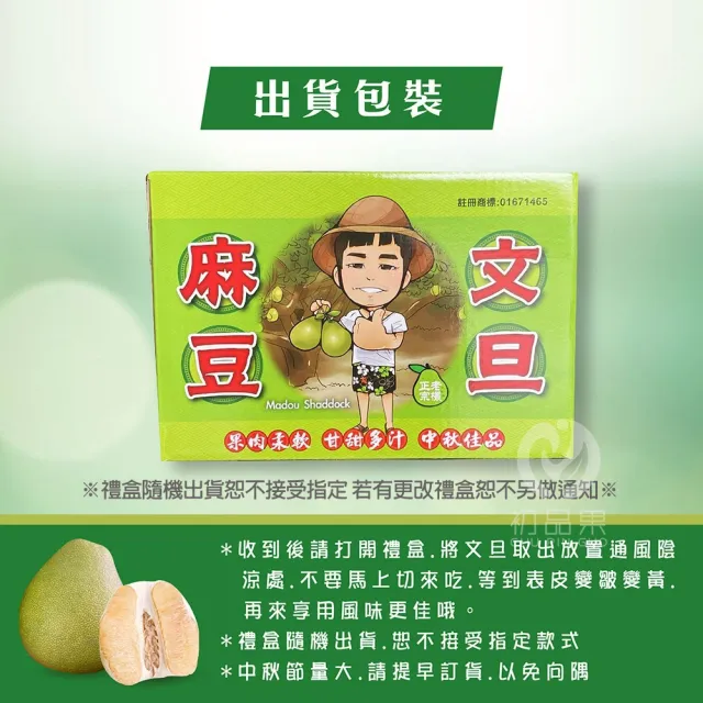 【初品果】台南麻豆老欉文旦禮盒10斤10-18顆x1箱(小果_中秋禮盒_中元普渡_拜拜_企業送禮_好友揪團)