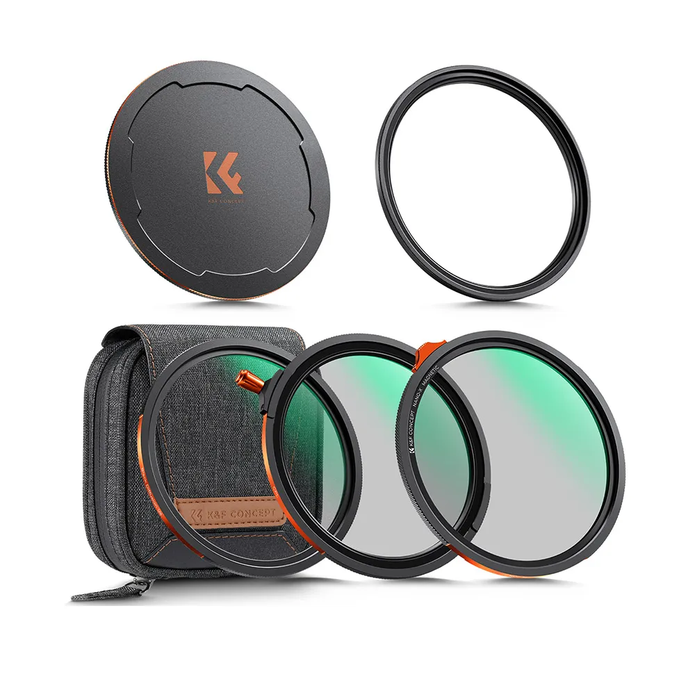 【K&F Concept】Nano-X磁吸式鏡頭濾鏡套組 CPL/ND2–32/黑柔焦 1/4 濾鏡 72mm (公司貨)