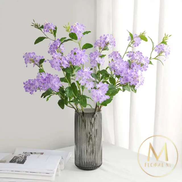 【Floral M】地中海夏日浪漫莫內紫雪花仿真花花材1入組(人造花/仿真花/假花/花藝DIY/裝飾花材)