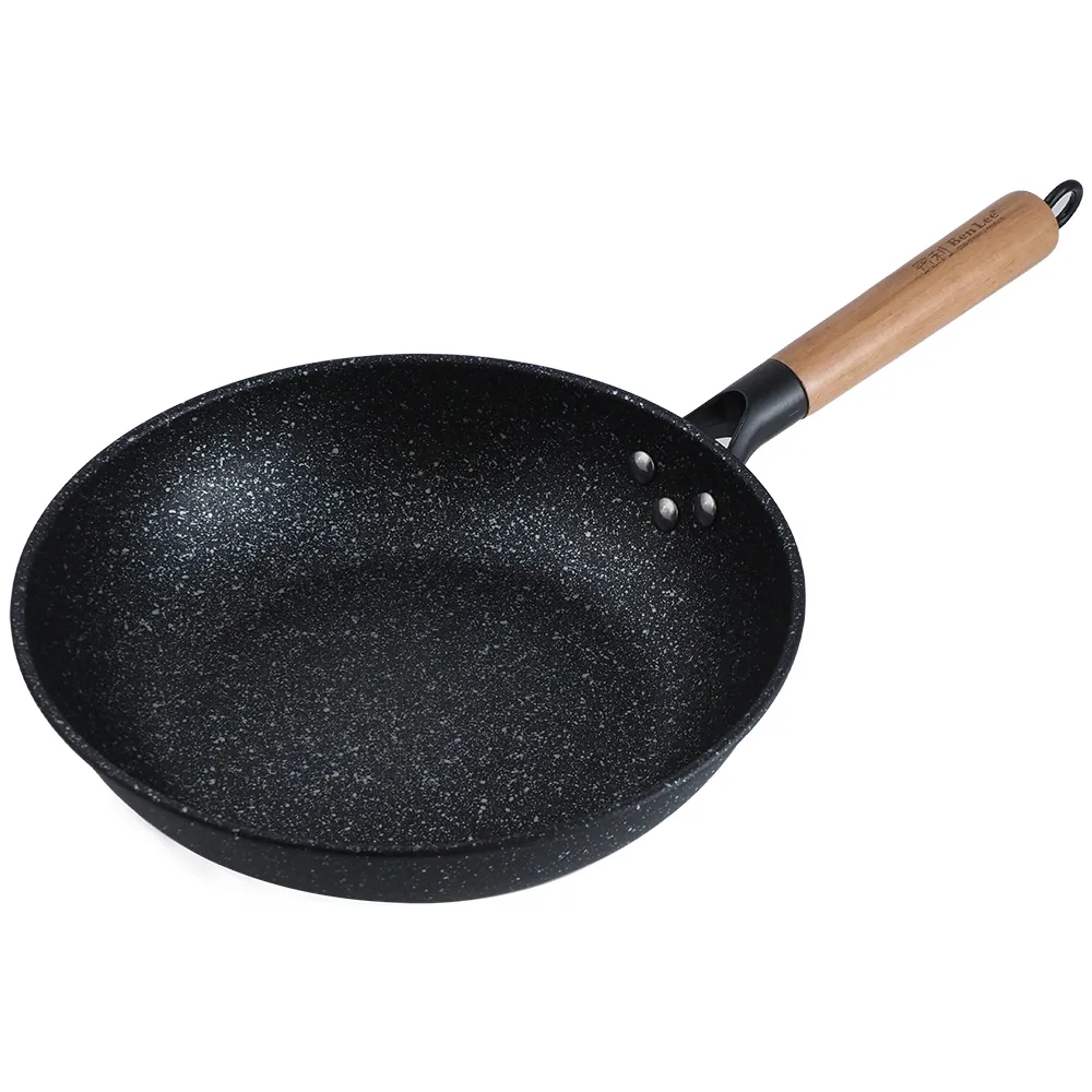 賓利麥飯石深型煎炒鍋-32cm-1支組(深型炒鍋)