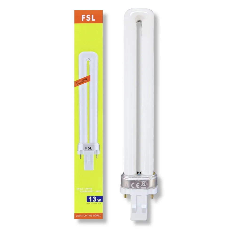 FSL照明 1入組 PL-S 13W PL燈管 GX23 2P 檯燈 抽油煙機 燈管(自然光/白光)