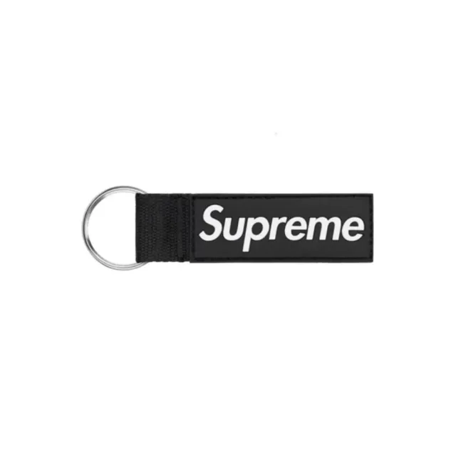 【SUPREME】雙11 Webbing Keychain 織帶鑰匙圈 雪地迷彩/黑/藍/紅 SS26A135