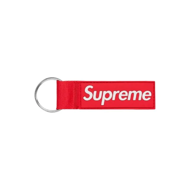 【SUPREME】雙11 Webbing Keychain 織帶鑰匙圈 雪地迷彩/黑/藍/紅 SS26A135