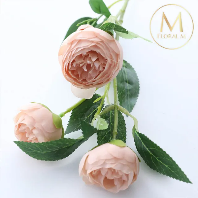 【Floral M】人間香奈兒山茶花優雅粉仿真花花材1入組(人造花/仿真花/假花/花藝DIY/裝飾花材)