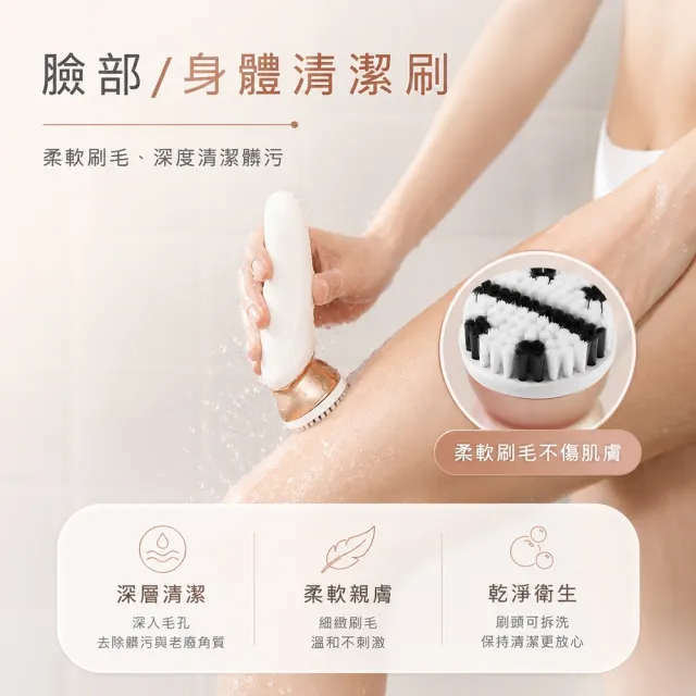 【SAMPO 聲寶】四合一乾濕兩用刮拔除毛刀/電動磨腳皮機/去硬皮機/美足機(EB-Z1706WL)
