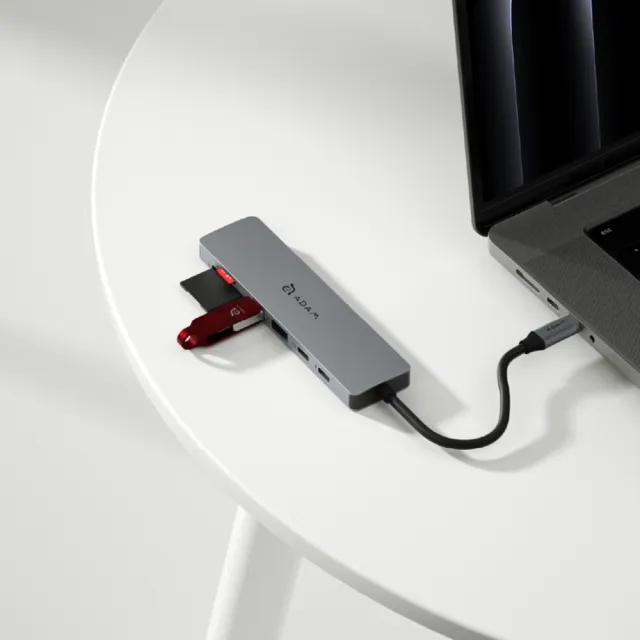 【ADAM 亞果元素】Hub SE07 USB-C 七合一多功能集線器(隨插即用)