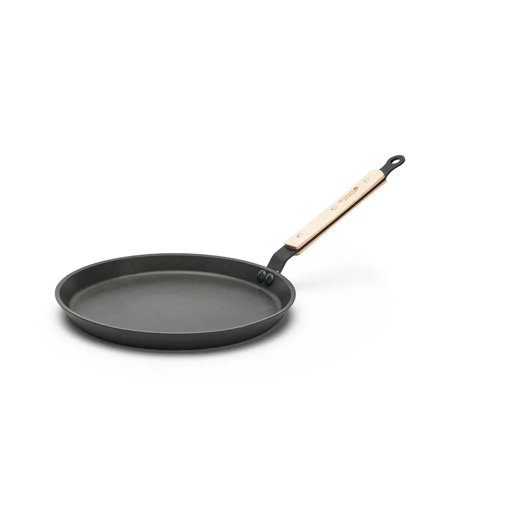 【de Buyer 畢耶】CHOC原木柄系列 法式可麗餅鍋26cm/不沾鍋-適用IH爐