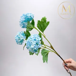 【Floral M】京都夏日繡球碎冰藍仿真花花材1入組(人造花/仿真花/假花/花藝DIY/裝飾花材)