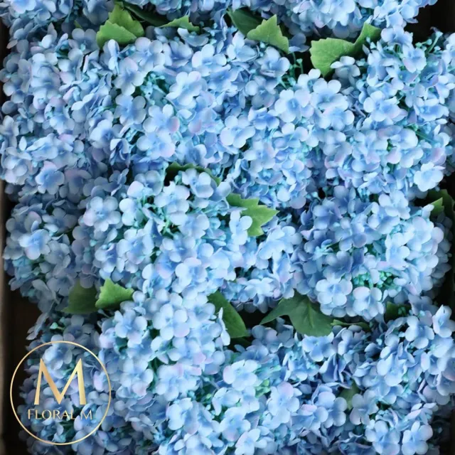 【Floral M】京都夏日繡球碎冰藍仿真花花材1入組(人造花/仿真花/假花/花藝DIY/裝飾花材)
