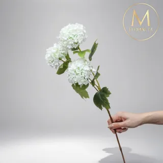 【Floral M】京都夏日繡球高雅白仿真花花材1入組(人造花/仿真花/假花/花藝DIY/裝飾花材)