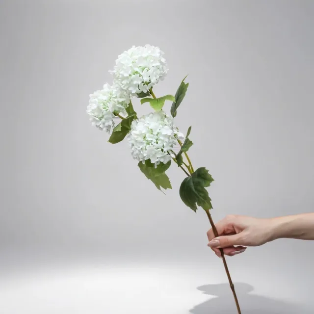 【Floral M】京都夏日繡球高雅白仿真花花材1入組(人造花/仿真花/假花/花藝DIY/裝飾花材)
