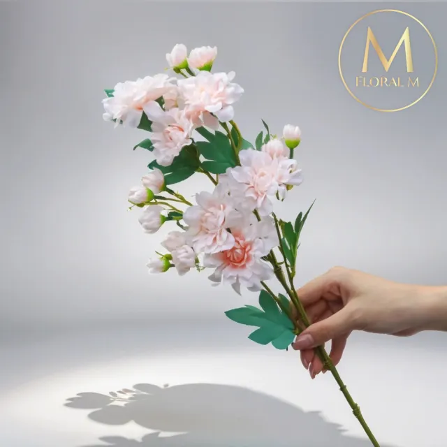 【Floral M】居家花仙子芍藥氣質粉仿真花花材1入組(人造花/仿真花/假花/花藝DIY/裝飾花材)