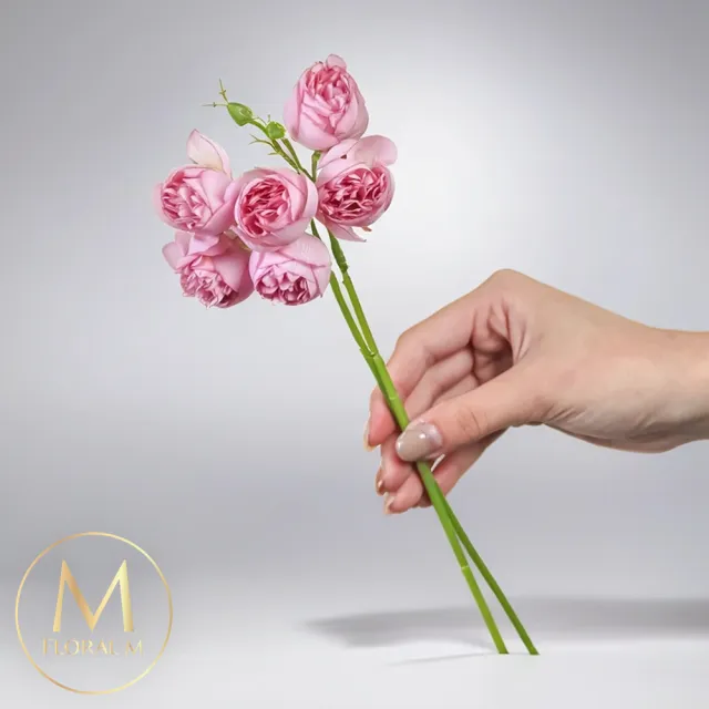 【Floral M】奧斯丁優雅粉牡丹仿真花花材9入組(人造花/仿真花/假花/花藝DIY/裝飾花材)
