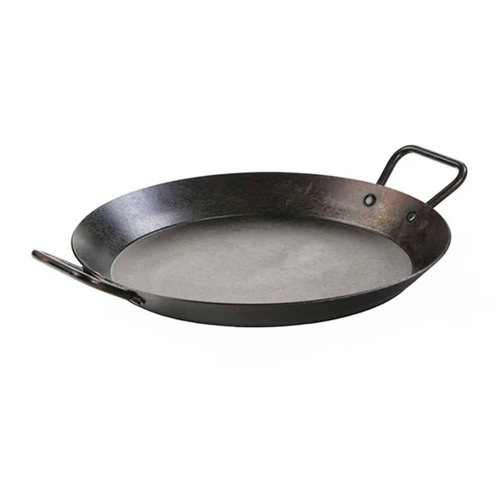 【LODGE】美國製高碳鋼雙耳平底煎鍋-38cm (碳鋼平底鍋/平底鍋/平煎鍋/CRS15)