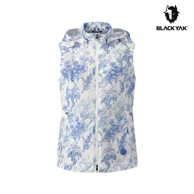 【BLACKYAK】女 MONOMESH背心[三色] 輕薄 透氣 花朵印花 中長版背心 拆兜帽|FB1WV003