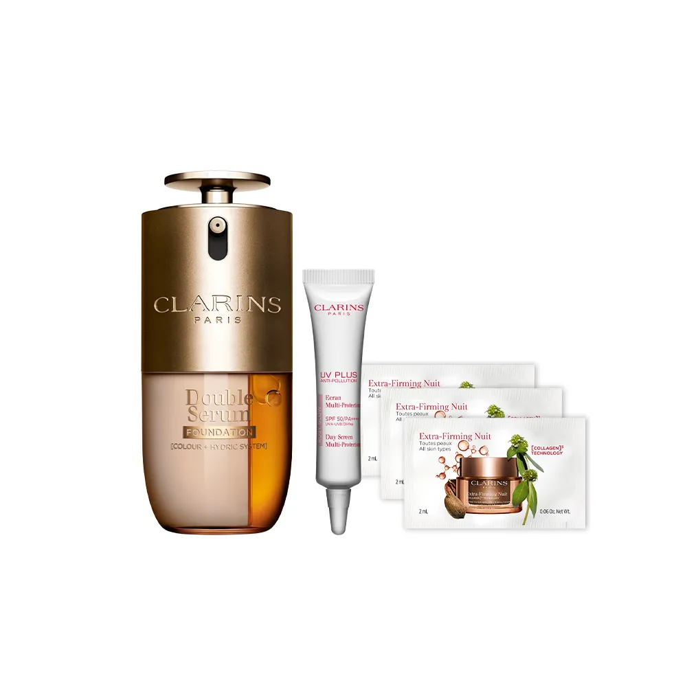 【CLARINS 克蘭詩】黃金雙萃精華粉底液30ml (首創雙管精華粉底/新品/4色可選)