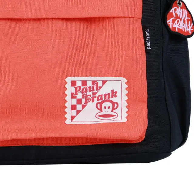 【Paul Frank 大嘴猴】雙11 後背包 休閒包 卡通速食後背包 黑(P6251740-20)