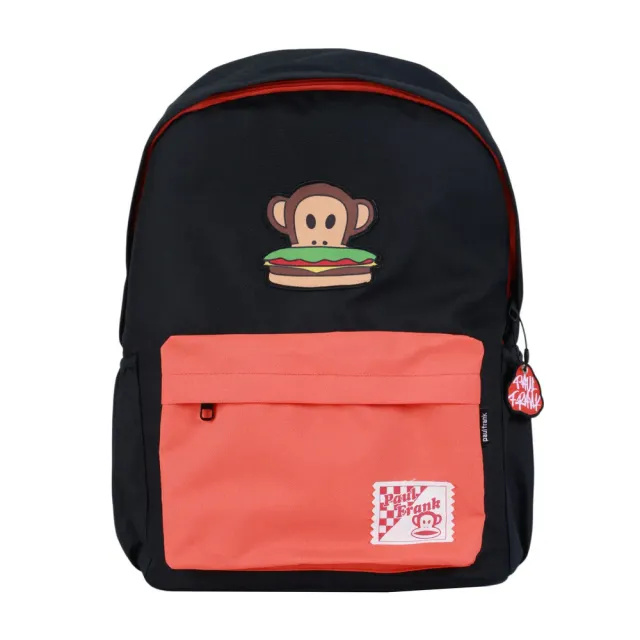 【Paul Frank 大嘴猴】雙11 後背包 休閒包 卡通速食後背包 黑(P6251740-20)