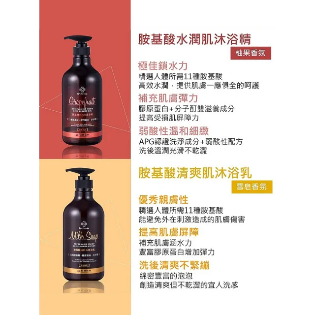 【Dr’s Formula 台塑生醫】胺基酸沐浴系列800gx4(口味任選)(沐浴乳/沐浴)