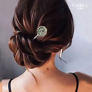 【Gulicc 古莉可】髮釵 優雅搖步 氣質髮簪 流蘇頭飾(7夕情人節 生日 耶誕 髮飾 頭飾  髮簪 中國風 古典)