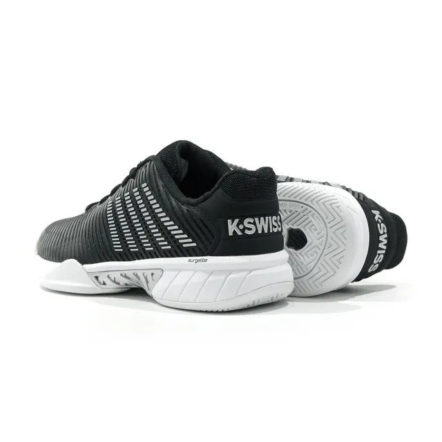 【K-SWISS】透氣輕量網球鞋 匹克球鞋 Hypercourt Express 2-女-黑/銀(96613-085)