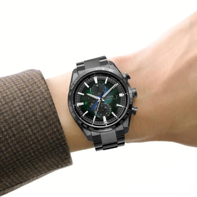 【CITIZEN 星辰】GENTS系列 宇宙幻彩限定款 光動能電波鈦金屬腕錶42mm  禮物  手錶(AT8286-65E)