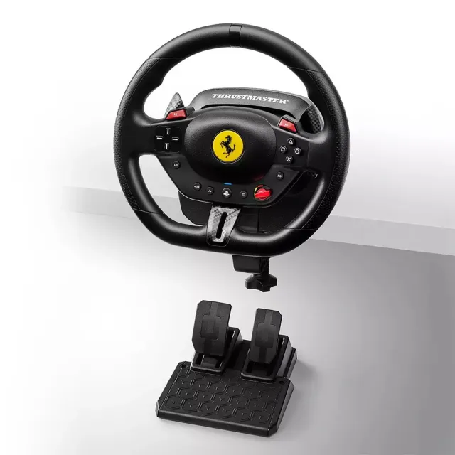 【THRUSTMASTER 圖馬斯特】T98-P FERRARI 296 GTB 賽車模擬方向盤(支援PS5/PS4/PC)