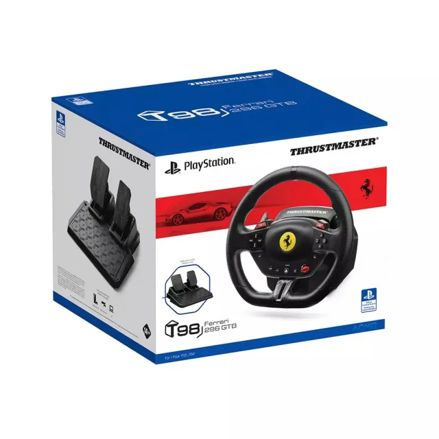 【THRUSTMASTER 圖馬斯特】T98-P FERRARI 296 GTB 賽車模擬方向盤(支援PS5/PS4/PC)