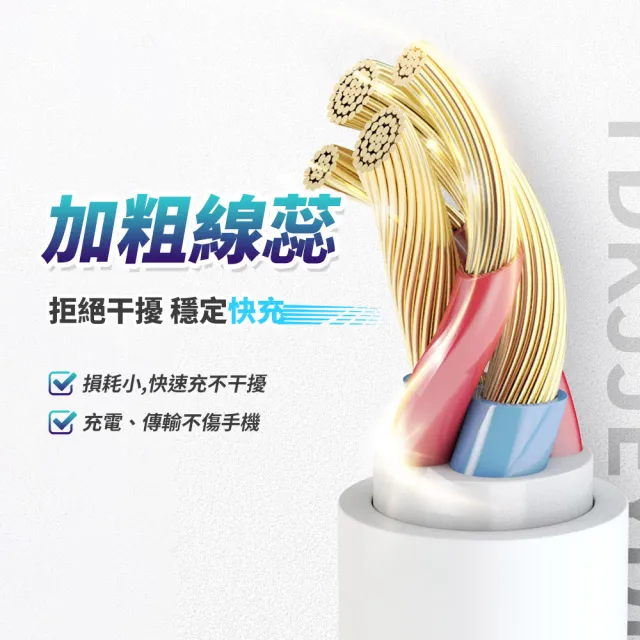 【RDi】2件組合 3CCC+WH 15000mah磁吸無線充行動電源 多款充電線 3入組-2米