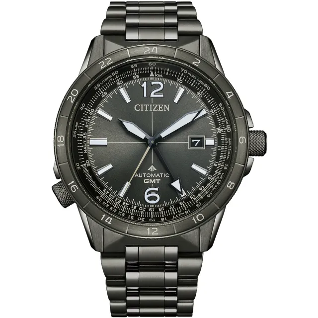 【CITIZEN 星辰】PROMASTER 限量 GMT兩地時間機械錶款-44.5mm 雙11 送禮(NB6045-51H)