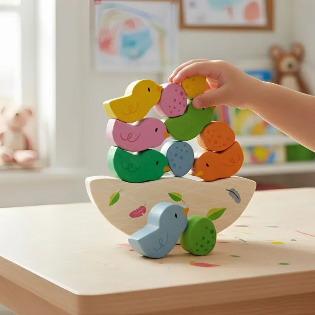 【Tender Leaf Toys】鳥巢平衡疊疊樂(內附12塊堆疊積木)