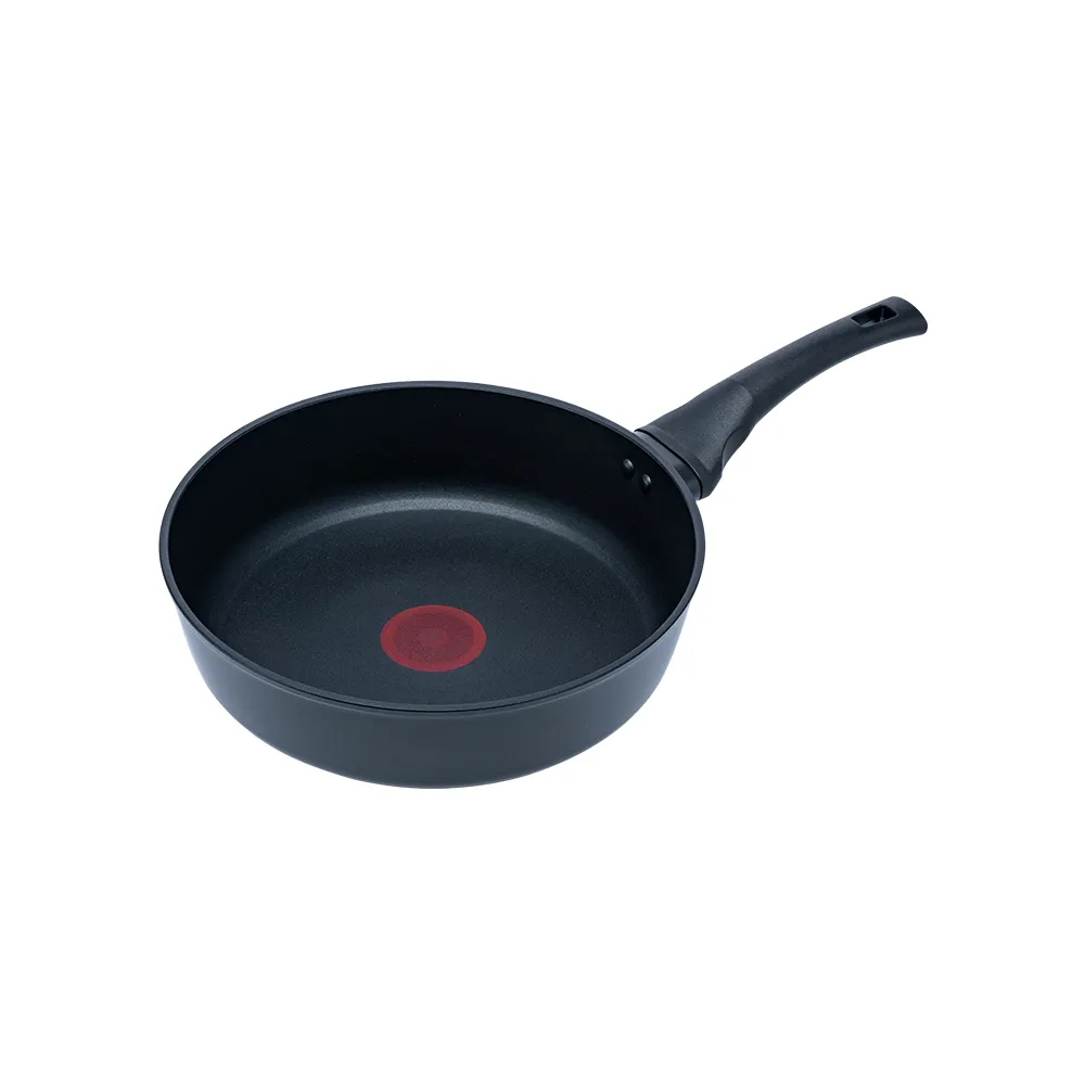 【CookPower 鍋寶】黑曜岩感溫不沾深煎鍋28cm(IH爐可用鍋)