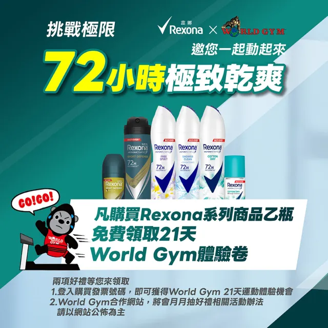 【Rexona 蕊娜】官方直營 制汗止汗爽身噴霧/香體露 五天淨速白系列 任選2入