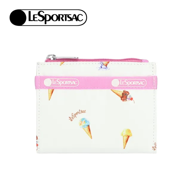 【Lesportsac】Small Wallet 卡夾零錢包 零錢袋 鑰匙包 送禮 禮物 推薦(繽紛冰淇淋)