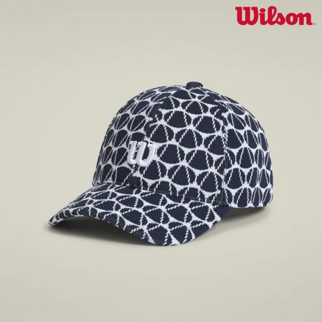 【WILSON】Structured Knit Cap CLNV TENNIS BALL JACQUARD 配件 棒球帽 海軍藍 WA00100U001001