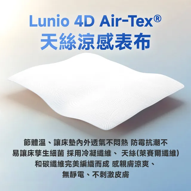 【Lunio】雙人特大石墨烯乳膠高碳錳獨立筒床+枕6尺x7尺x24cm-Quantum Max