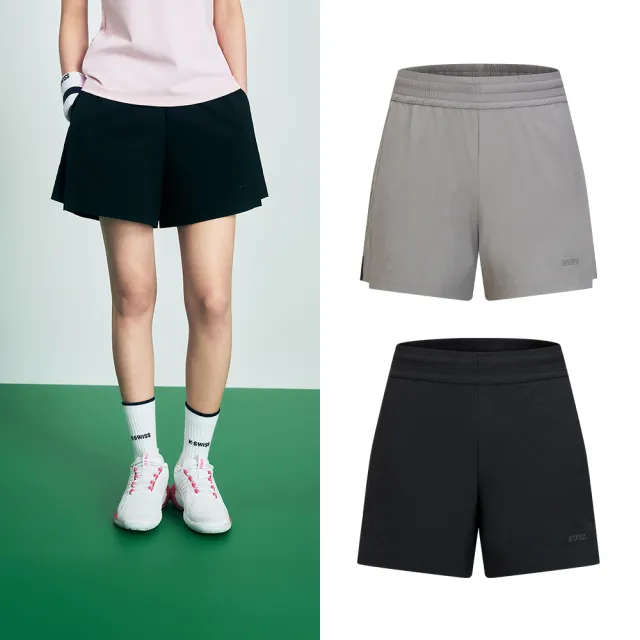 【K-SWISS】梭織短褲 Woven Shorts 女 兩色任選