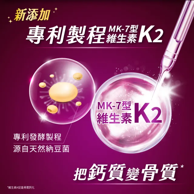 【挺立】樂活高鈣強力錠+K2配方 4盒組(95錠/盒-鍾欣凌推薦 升級配方 新添加維生素K2)