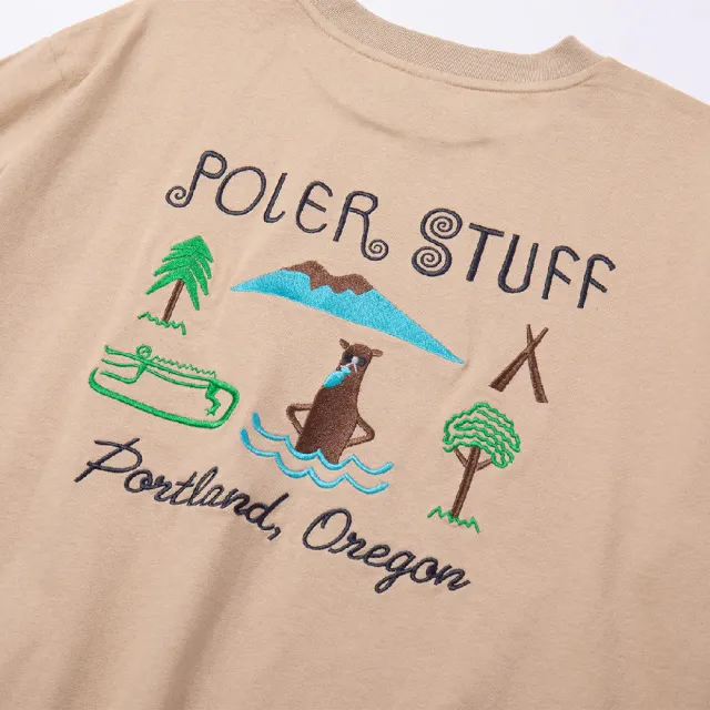 【POLER STUFF】日本限定 PRM TOURIST TRAP EMB TEE 刺繡短袖T恤 卡其