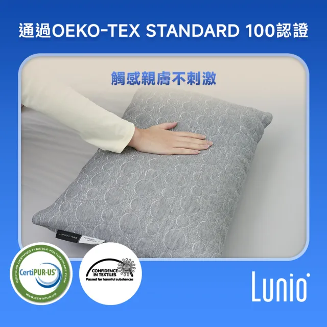 【Lunio】Nebula經典記憶枕2入(美國安全無毒認證 適合各種睡姿)