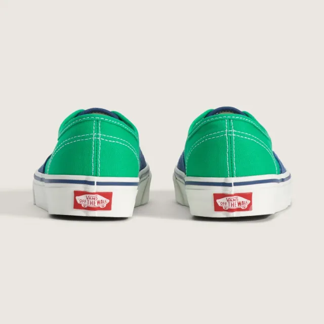 【VANS】官方旗艦 Authentic 綠色/藍色滑板鞋 休閒鞋